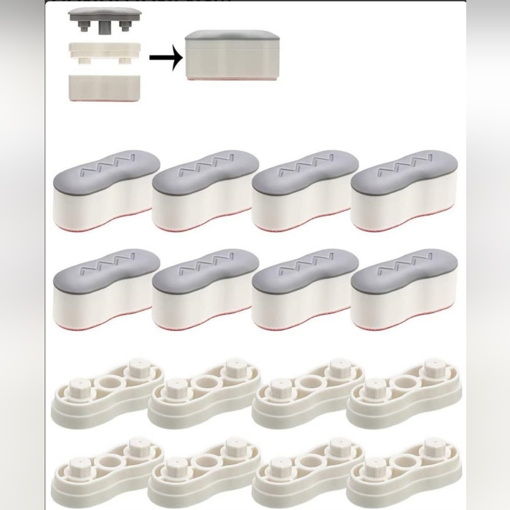 NEW Unbranded 8 Pieces Universal Toilet Seat Bumper Kit with Strong Adhesive
